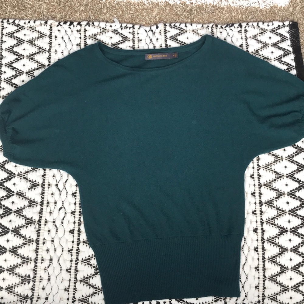 Outback Red wide neck dolman sweater